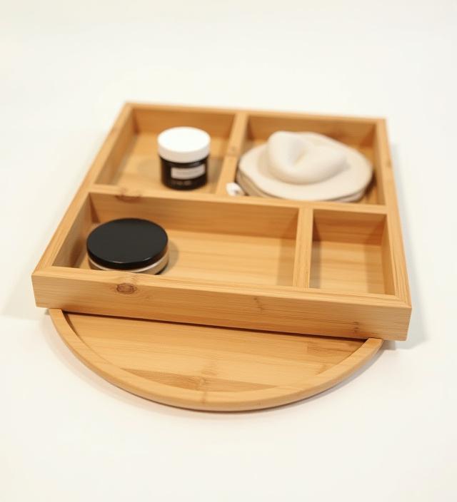 Sustainable bamboo organizer tray