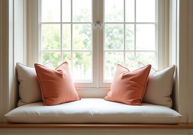 Cushioned window bench seat
