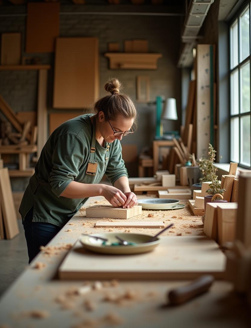 Sustainable workshop with eco-friendly materials