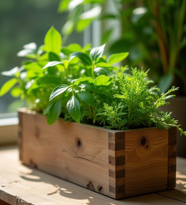 Upcycled wood planter box