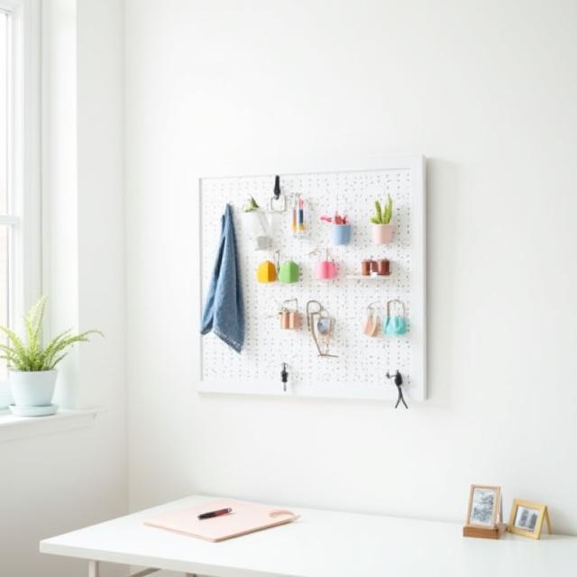 Wall pegboard storage system
